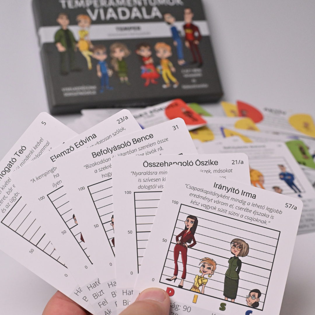 TEMPERAMENTUMOK VIADALA - társasjáték és fejlesztő kártya