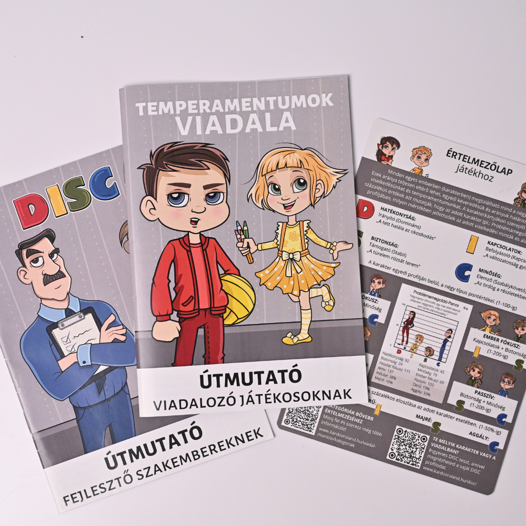 TEMPERAMENTUMOK VIADALA - társasjáték és fejlesztő kártya